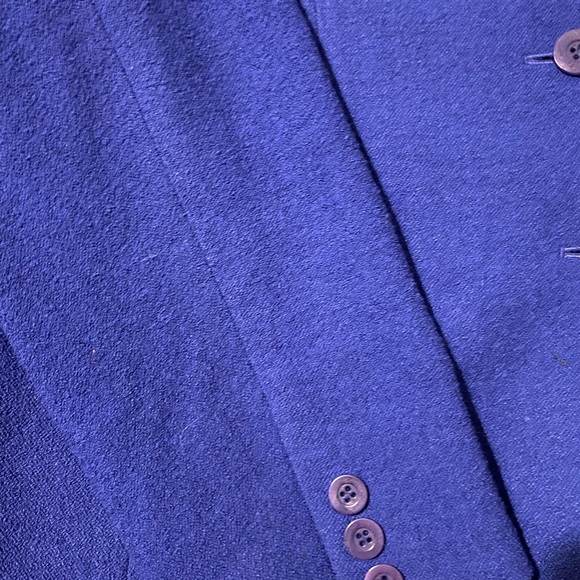 Sapphire Blue Emanuel Ungaro Jacket Sz 14 EURO Sz 48. Beautiful Cut!! - Picture 5 of 8